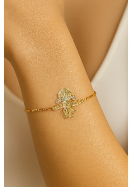 Altın Renk Kız Asansör Çelik Bileklik - 3602 fiyatları