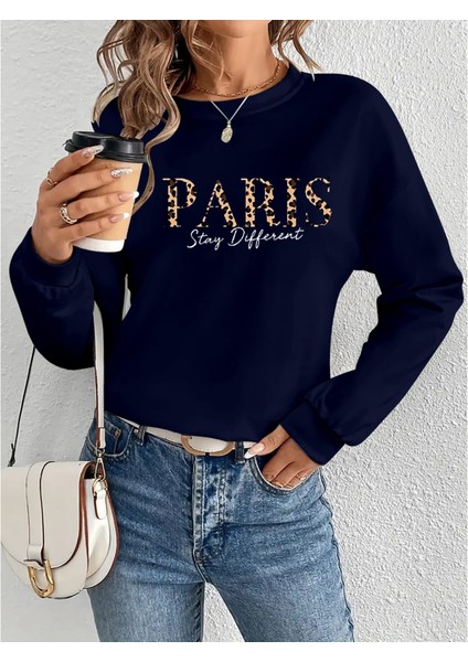 Mottisfashion Kadın Uzun Kollu Bisiklet Yaka Desenli Viskon Iki Iplik Bluz indirimleri