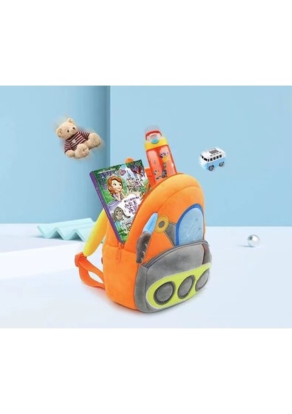 Sevimli Peluş Mühendislik Araç Buldozer Ekskavatör Sırt Çantası Erkek ve Kız Çocuk Çantaları Sırt Çantası Sırt Çantası 2-4 Yaşında (Yurt Dışından) fırsatları