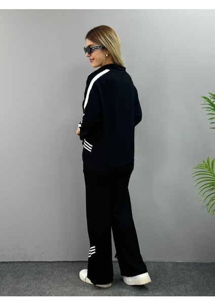 Mottisfashion Kadın Polo Yaka Paça Yırtmaçlı Ribanalı Ikili Takım fırsatları