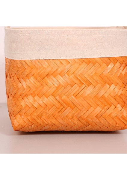 Mylamp Humi 25X25X21 cm Doğal Bambu Turuncu S Sepet indirimleri
