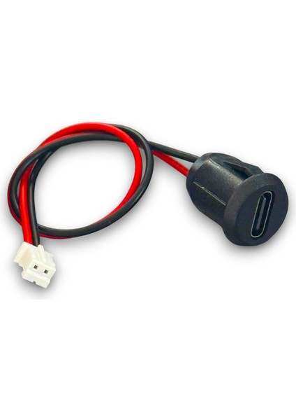 Type-C Panel Montaj Dişi Soket 2 Pin 150mm Kablolu Konnektörlü