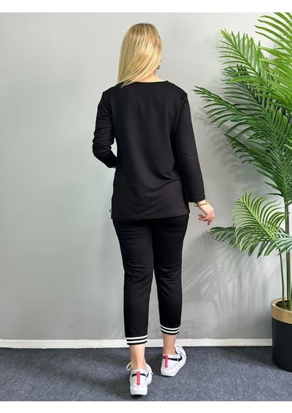 Mottisfashion Kadın Yeni Sezon Uzun Kollu Ribana Detay Ikili Takım modelleri