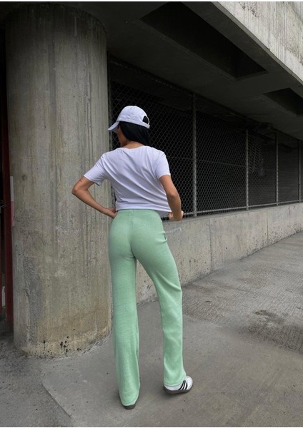Mottisfashion Kadın Kaşkorse Kumaş Ispanyol Paça Pantolon indirimleri