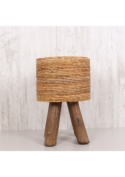Mylamp Muz Yaprağı Puf & Stools-Doğal Teak Ağacı Gövde 32X50 cm modelleri