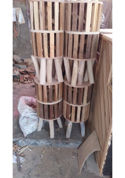 Mylamp Muz Yaprağı Puf & Stools-Doğal Teak Ağacı Gövde 32X50 cm indirimleri