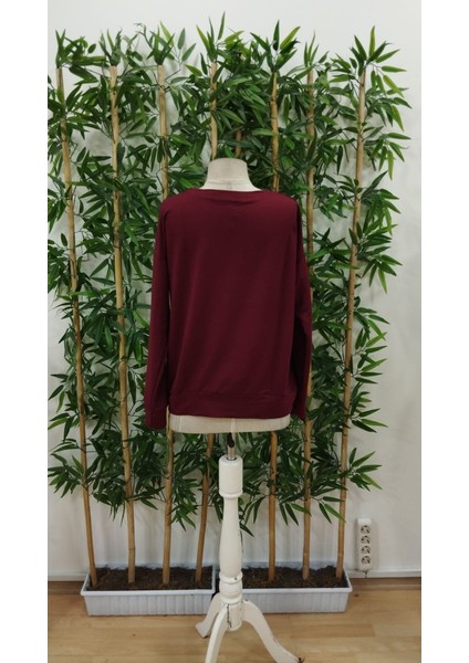Mottisfashion Kadın Uzun Kollu Bisiklet Yaka Viskon Iki Iplik Bluz indirimleri