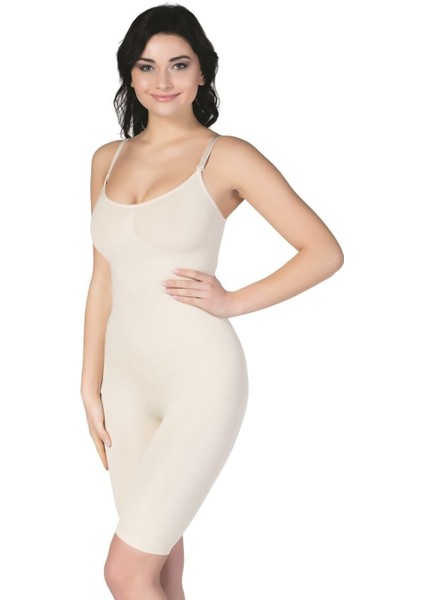 Kadın Bej Tam Boy Korse