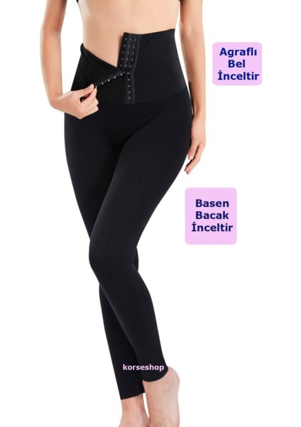 Agraflı Yüksek Bel Basen Bacak Toparlayıcı Korse Tayt fiyatları