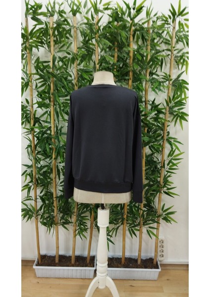 Mottisfashion Kadın Uzun Kollu Bisiklet Yaka Viskon Iki Iplik Bluz indirimleri