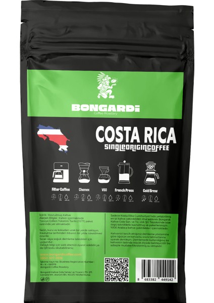 5X200 Gram Tanzanya Ruanda Kosta Rika Honduras Perfect Blend Filtre Kahve Seti