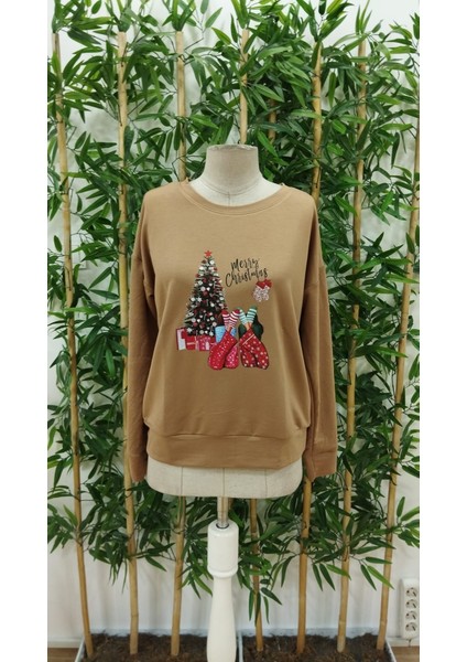 Mottisfashion Kadın Uzun Kollu Bisiklet Yaka Viskon Iki Iplik Bluz