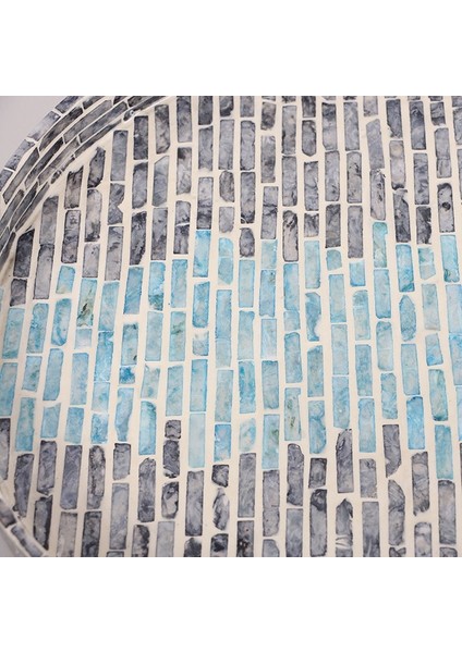 Mylamp Pure Sedef 40 X4,5cm. Black/blue Sedefli Mozaik Tepsi indirimleri