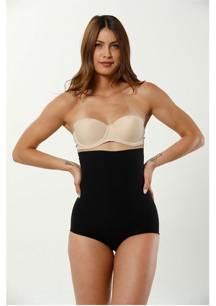 Lazer Kesim Dikişsiz Yüksek Bel Hayalet Kadın Slip Korse