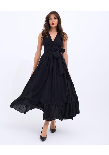 Mottisfashion 6921 Elbise-Siyah