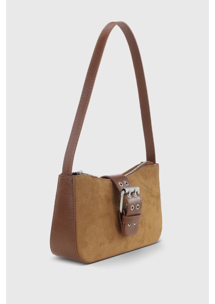 Kadın Süet Kahverengi Tokalı El Ve Omuz Çantası 268 modelleri