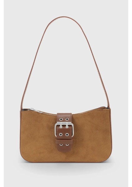 Kadın Süet Kahverengi Tokalı El Ve Omuz Çantası 268 indirimleri