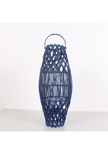 Mylamp Seher Mavi Rattan Mumluk 25X60X70 cm