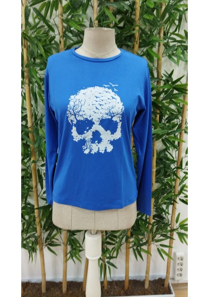 Mottisfashion Kadın Uzun Kollu Bisiklet Yaka Ayçiçeği Desenli Viskon Bluz indirimleri