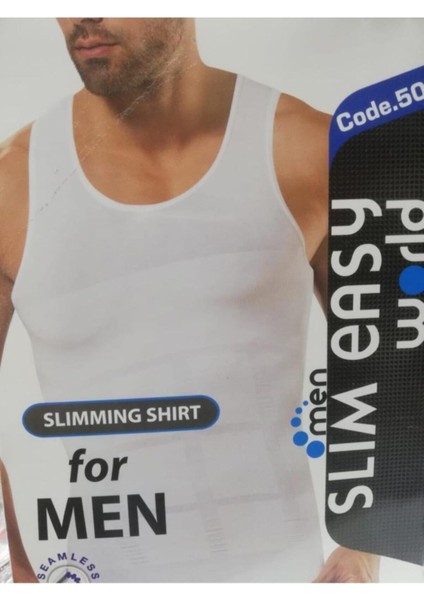 Men Slim Easy Erkek Korse Atlet Bir Beden Inceltir