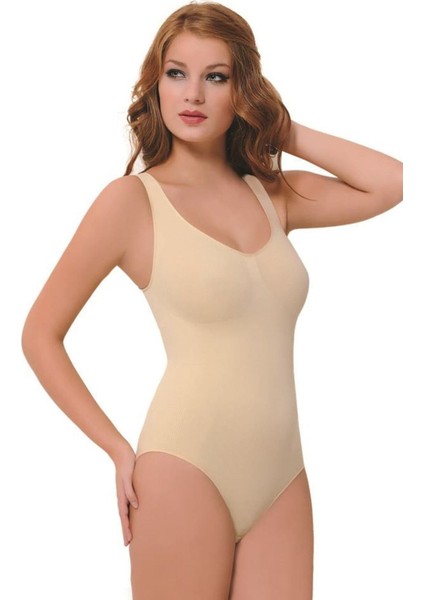 Kadın 4 Lü Etki Tüm Vücut Kalın Askı Çıtçıtlı Body Korse