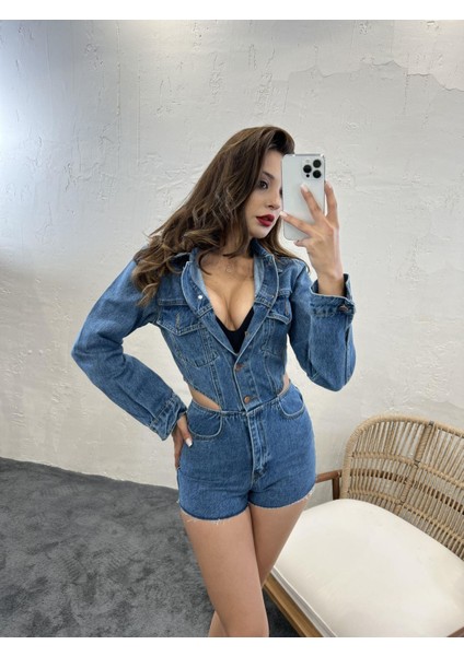 Mottisfashion 6271 Kot Tulum-Mavi fiyatları