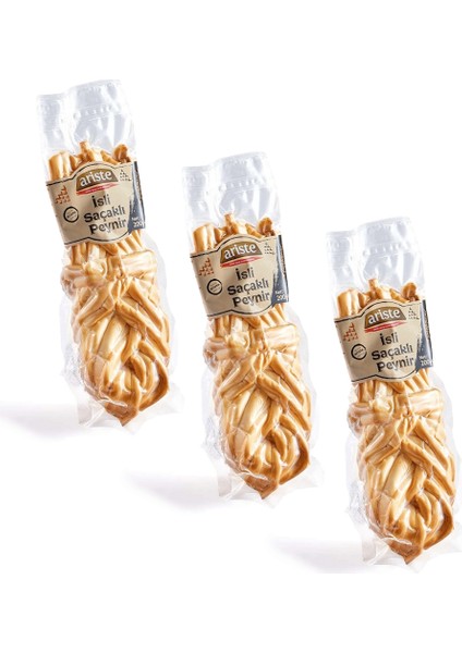 3'lü İsli Saçaklı Peynir 600 gr (200 gr x 3)