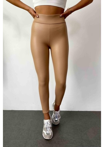 Mottisfashion Kadın Yüksek Bel Içi Şardonlu Fırsat Ürün Toparlayıcı Tayt