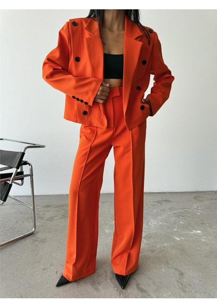 Mottisfashion Ceket - Pantolon Takım - Orange modelleri