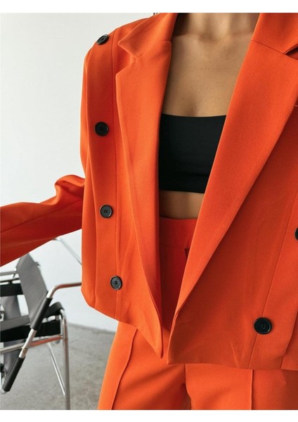 Mottisfashion Ceket - Pantolon Takım - Orange fırsatları
