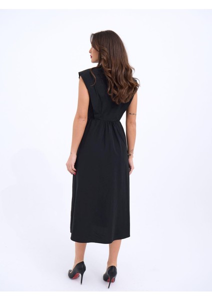 Mottisfashion 6338 Elbise-Siyah modelleri