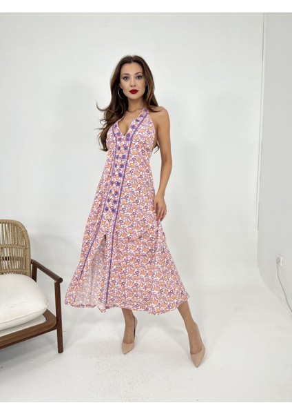 Mottisfashion 6855 Elbise-Mor modelleri