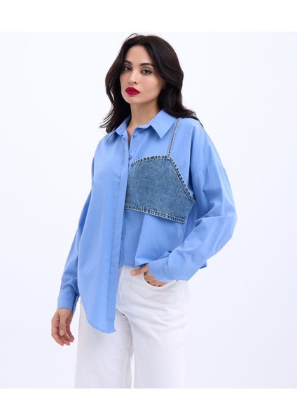 Mottisfashion 5419 Gömlek-Koyu Mavi