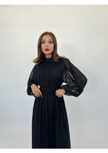 Mottisfashion 6297 Elbise-Siyah indirimleri