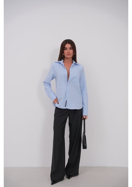 Mottisfashion Vatkalı Oversize Gömlek