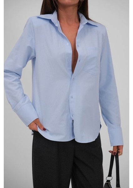 Mottisfashion Vatkalı Oversize Gömlek