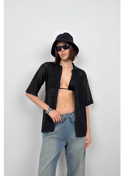 Mottisfashion Polo Yaka Fileli Bluz fiyatları