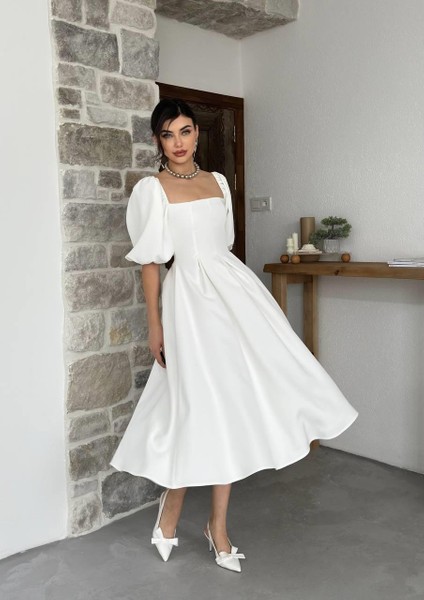 Mottisfashion Benjamin Çan Etekli Midi Boy Elbise fırsatları