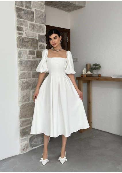 Mottisfashion Benjamin Çan Etekli Midi Boy Elbise