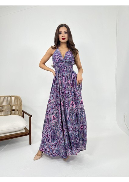 Mottisfashion 6959 Elbise-Mor