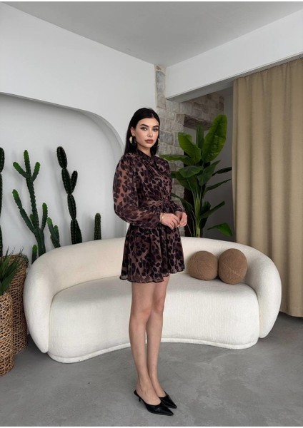 Mottisfashion Tepa Fiyonk Detay Elbise