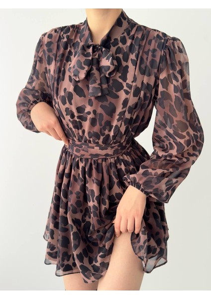 Mottisfashion Tepa Fiyonk Detay Elbise