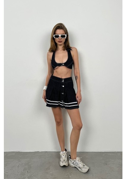 Mottisfashion Polo Yaka Tiny Crop