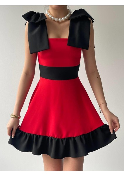 Mottisfashion Miron Omuz Fiyonklu Elbise