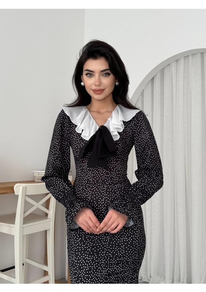 Mottisfashion Ospe Fiyonklu Elbise