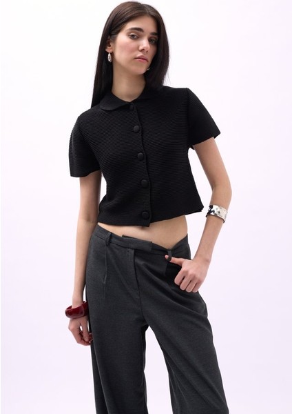 Mottisfashion Bebe Yaka Düğmeli Bluz