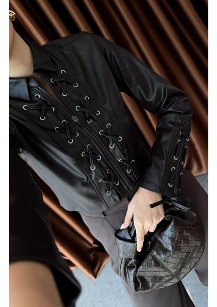 Mottisfashion 6179 Ceket-Siyah