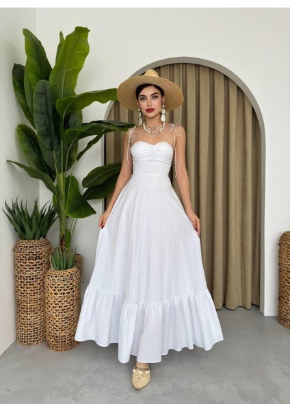 Mottisfashion Elia Ip Askılı Elbise