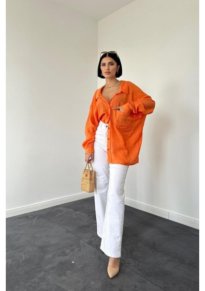 Mottisfashion Oranj Tek Cepli Bedensiz Cruz Gömlek indirimleri