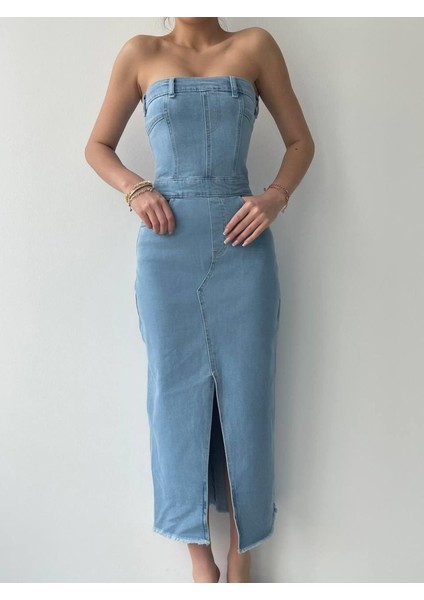 Mottisfashion Sonic Straplez Elbise fiyatları